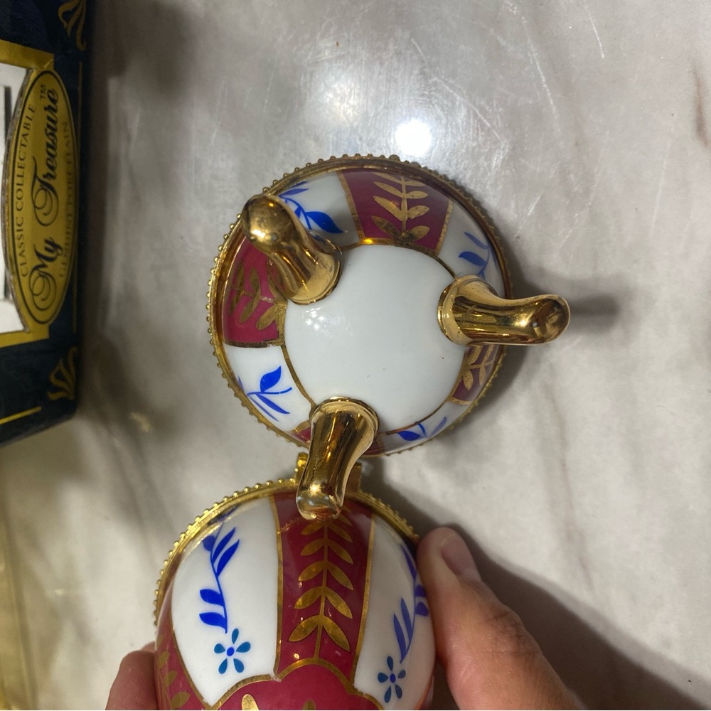 Collectible Porcelain Hand-Painted Egg - Picture 8 of 15